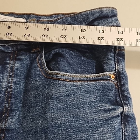 5 Pocket Cotton Stretch Denim Jeans High Rise - Picture 3 of 16